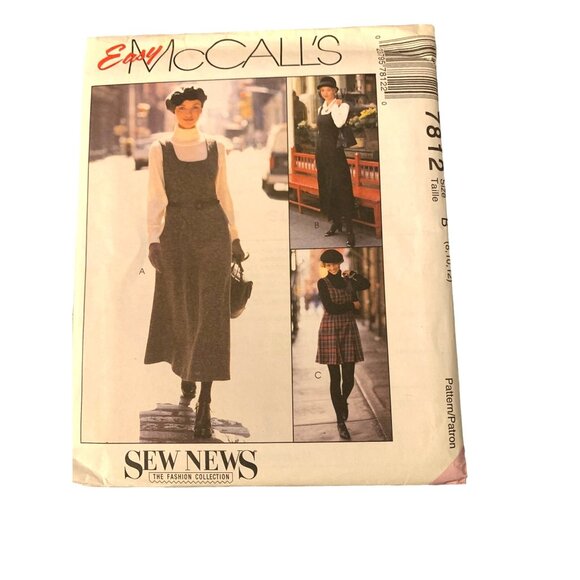 McCalls 7812 Sewing Pattern For Womens Dresses Size 8-10-12 uncut - Picture 1 of 3